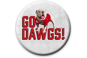 Wright Photo Georgia Bulldogs Uga X in the Endxone Mascot ""Go Dawgs"" 3"" Pin-Back Button - Gameday & Tailgate Gift