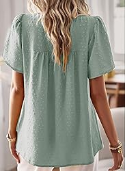 Falechay Summer Tops for Women Short Sleeve Swiss