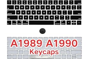 WARWOLFTEAM New Replacement Keyboard Keycaps Keys, Full Set of US Replacement Keycaps for MacBook Pro A1989 A1990 2018 2019 Year 13"/15" with Removal Tool