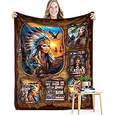 Native American Blanket Soft Cozy Plush American Indians Flannel Blankets Native Americans Decor Gifts for Women Girls Adults Couch Sofa 50x60in
