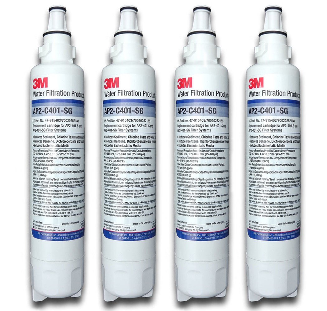 4 x Genuine 3m AP2-C401SG Water Filter (LINCAT EB3F, REPLACEMENT WATER FILTER CARTRIDGE)