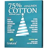 75% Cotton 25% Linen Paper, 85gsm Inkjet Printing Paper, 8.5"x11" White Color Resume Paper,100 Sheets Won't Get Wet Cotton Paper