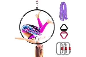PRIOR FITNESS Aerial Hoop 33/35/37 inch Single Lyra Aerial Hoop Stainless Steel Hoop Circus Aerial Equipment for Acrobatics Performance