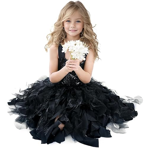 Black Tutu Dress for Girls Sequin Tulle Fairy Sneaker Ball Dresses for  Toddler Kid Little Girl Fancy Sparkly Princess Mommy and Me Formal Dresses  Easter Graduation Birthday Outfit Size 5-6T in Dubai -