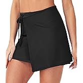 AOBUTE Womens Summer Upf 50+ Beach Sarong Overlapped Side Tie Wrap Swim Skirt (No Briefs)