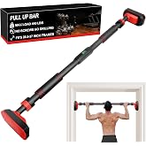TOPOKO Pull Up Bar for Doorway, Heavy Duty Chin Up Station for Home Gym, Multi-Grip or Adjustable Door Frame Exercise Equipment for Upper Body Strength Training
