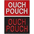 Harsgs 2PCS Ouch Pouch Patch, Hook & Loop Patch Funny Tactical Morale Patch for Caps Bags Vests Military Uniforms