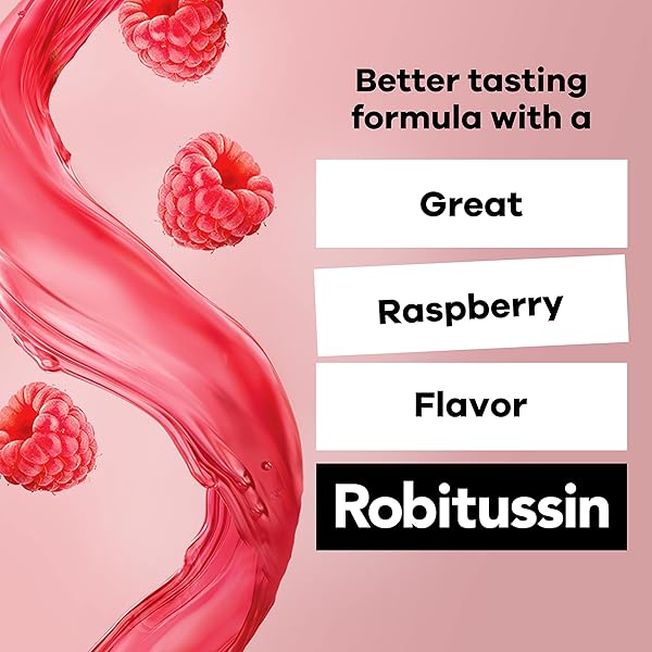 ROBITUSSIN COUGH AND CHEST CONGESTION DM, COUGH SUPPRESSANT AND EXPECTORANT, RASPBERRY FLAVOR – 8 FL OZ BOTTLE
