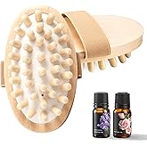 2 Packs Wood Therapy Massage Tools, Manual Meridian Massage Body Brush for Body Sculpting, Wooden Scalp Massager Tools for Cellulite Reduction, Muscle Pain Relief, Valentine's Day Gift for Men Women