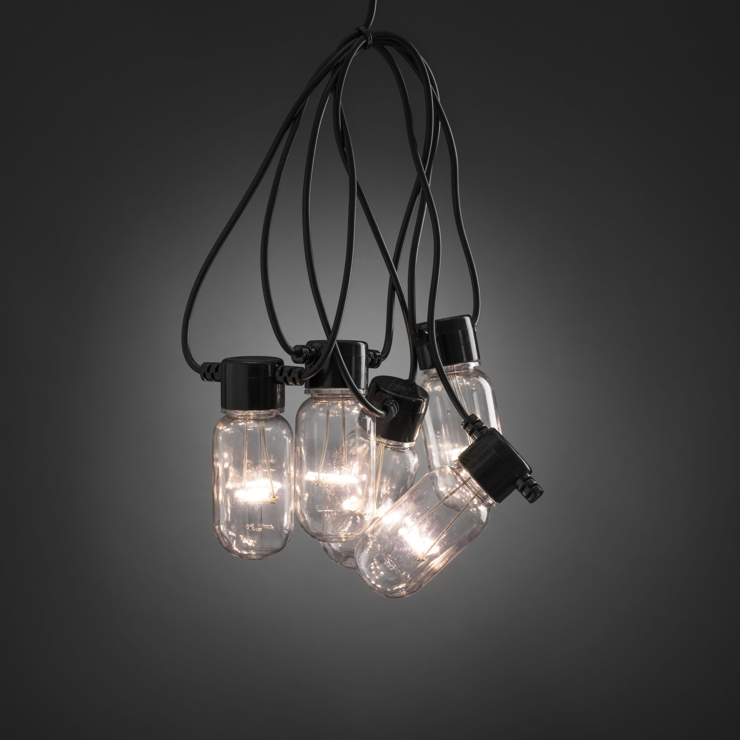 Konstsmide Outdoor Garden Lights/String Lights Mains Powered 4.75m Shatterproof 10 LED Bulbs