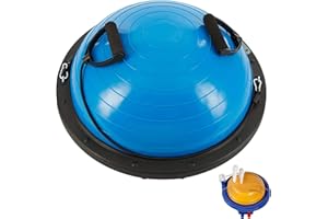 Stanz (TM) 23 Inch 58CM 23" Half Ball Balance Trainer with Straps Yoga Balance Ball Anti Slip for Core Training Home Fitness 