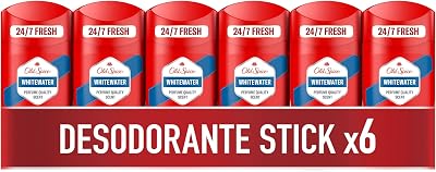 Barra de desodorizante para águas bravas para homens 50 ml x 6, fresca 24 horas, todos os dias com uso diário, perfume duradouro, fragrância excecional, proteção contra maus odores