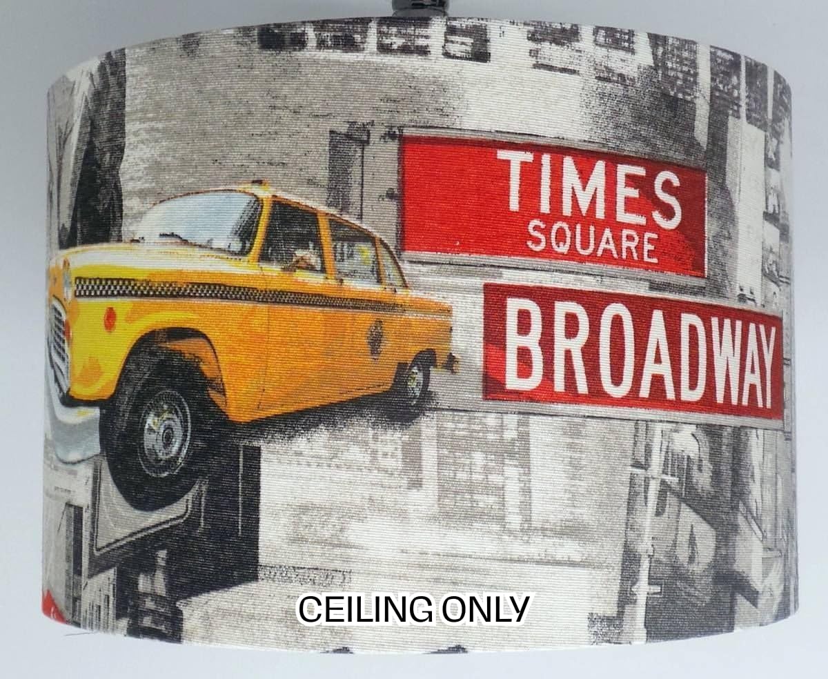 8" New York Yellow Taxi Manhattan Statue of Liberty Ceiling lamp Shade