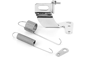 KUULEYN Throttle Return Spring, Car Carburetor Throttle Cable Bracket with Dual Return Spring Set Stainless Steel Parts