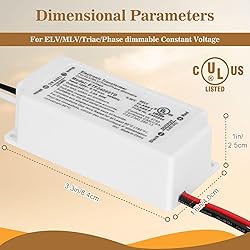 24V 60W Triac Dimmable LED Driver, 120V AC to 24V