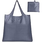 Tandoler Washable Large Foldable Shopping Bag, Waterproof Reusable Grocery Bag Holder,for Shopping Reusable Tote Bags Large 50LBS,Tote Bags Nylon Bags(Gray)
