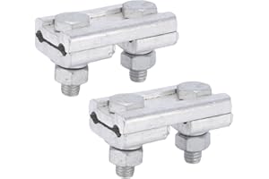 AUNMAS 2 Pcs Parallel Groove Clamp, Extruded Aluminum Alloy Wire Connector with Large Arc Surface and Dual Bolts, for 16 to 2