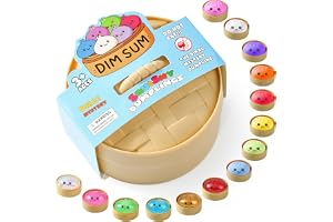 Squishy Dumpling Toy, Dumpling Squishy Mystery Box, Random 1 of 14 Colors, Stocking Stuffers with Food Steamer Stretchy Desk