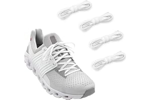 NDTEZUGT 2 Pairs 1/4" Flat Thin Shoe Laces, Original Athletic Shoelaces Shoe Strings Replacement Laces for On Cloud Sneakers