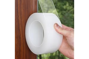 ZZJMCH Transparent Door and Window Weather Stripping Tape, Clear Window Draft Isolation Sealing Film Tape for Door Draft Stopper Adhesive Tape, No Residue (2 Inch x 33 Yards)