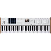Arturia KeyLab mk3 USB MIDI Keyboard Controller, 61 Key - White | Keys with aftertouch, 12 pressure-sensitive performance pads, nine assignable encoders, sustain and auxiliary pedal inputs