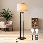 63'' Dimmable Floor Lamps, Floor Lamps for Living Room, 2 Bulbs(Included) | 3 Color Temperatures, Stepless Dimming, Floor Lamp with Remote &amp; App Control, Reading Floor Lamp, Standing Lamp, Tall Lamp
