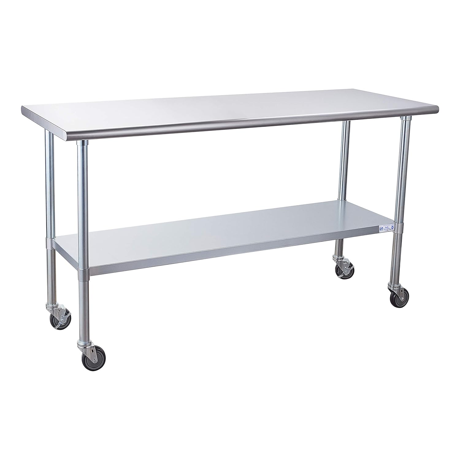 Stainless Steel Table 24 X 60 Inches With Caster Wheels, NSF Heavy Duty Commercial Prep And Work Table With Undershelf For Restaurant Hotel Home - View #7