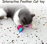 Migipaws Automatic Interactive Cat Toy Ball with Feather Tail view 3