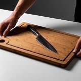 LARHN 3-Piece Carbonised Bamboo Chopping Board Set 34x22/29x19/24x16 cm view 2