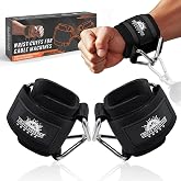 Lights Mountain Wrist Cuffs for Cable Machines &ndash; Padded &amp; Adjustable Straps for Lateral Raises, Tricep Pushdowns &amp; Strength Training