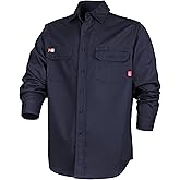 TICOMELA FR Shirts for Men Flame Resistant/Fire Retardant Shirt NFPA2112 7.5oz Men's Welding Shirt