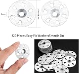 LJHOME 220 Pcs Easy Fix Washers 35mm Galvanised Steel Fixing Washers view 2