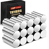 TRYMAG Small 150Pcs Neodymium Magnets, 12x2mm Tiny