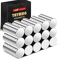 TRYMAG Small 150Pcs Neodymium Magnets, 12x2mm Tiny