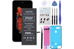 UOOFIDE High Capacity Compatible with iPhone 6S Plus (5.5") Battery Replacement, Upgraded Battery for iPhone 6S Plus A1634 A1687 A1699 with Professional Repair Tools Set