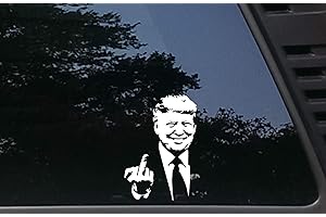 HIGH VIZ INC Trump flipping The bird - 3 3/4" x 5 1/2" die cut vinyl decal/sticker for cars, trucks, windows, boats, tool boxes, etc NOT PRINTED! MADE and SHIPS from The USA!