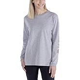 Carhartt Women's Loose Fit Heavyweight Long-Sleeve Logo Sleeve Graphic T-Shirt