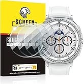 SPGUARD 4 Pack for Samsung Galaxy Watch 8 Classic 46mm Screen Protector | Tempered Glass for Galaxy Watch 8 Classic, Anti-Scratch, Bubble-Free, HD Clear Film, Samsung Galaxy Watch8 Classic 46mm Only