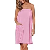 Ekouaer Women's Towel Wrap Soft Lightweight Shower Wrap Absorbent Spa Body Wrap Bath Robe with Velcro S-L