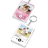 JIX & JOKY Custom Photo Keychain with Picture Personalized Couple Keychains, Custom Keychain for Boyfriend Gift on Valentine