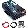 Upgraded Version Sunthysis 1200W Pure Sine Wave Inverter 12V DC to 120V AC Converter for Home, Camping, RV, Off-Grid Solar Power Inverter 12V to 110V with USB Port, 2 AC Outlets, Remote Controller
