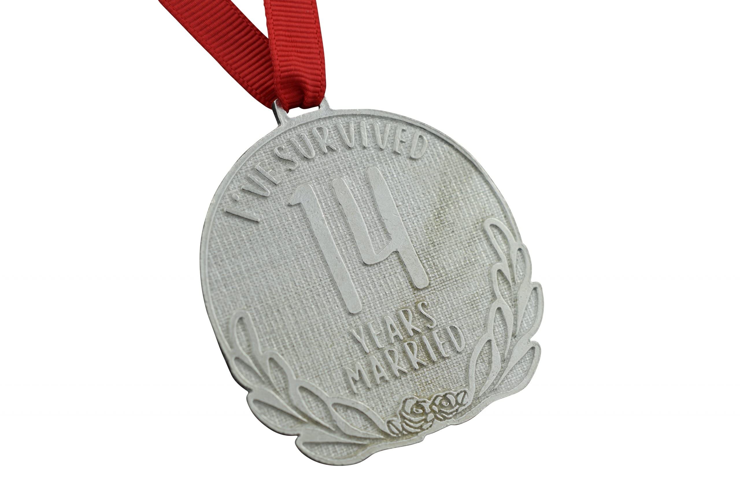 Pirantin 14th Anniversary Medal – I’ve Survived 14 Year Married Medal