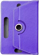 Mobile Stuff Purple 10 10.1 Inch Tablet Leather Rotating Stand Case + Stylus view 3