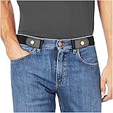 No Buckle Stretch No Show Belt for Men 1.38 inches Wide, Buckless Invisible Elastic Belt for Jeans Pants by WHIPPY