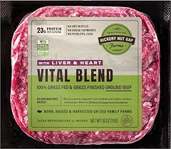 Hickory Nut Gap, Frozen Ground Beef Liver Heart 80/20 Pasture Step 4, 16 Ounce
