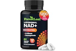 ForestLeaf NAD Resveratrol Capsules, Liposomal NAD Supplement for Women and Men with D-Ribose and Pomegranate, NAD+ for Energy, Focus and Anti-Aging Support, NMN Supplement Alternative (60 Caps)