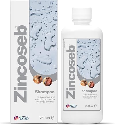 ICF Zincoseb Dog Shampoo Itchy Skin Relief Antibacterial antifungal 250 ml