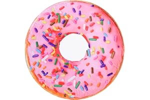 Vessia Pink Donuts Printed Throw Blanket, Realistic Funny Food Blanket for Adults and Kids, 300GSM Soft Giant Donuts Throw for Couch, Sofa, Bed, Fun Decor for All Seasons (60 inches)