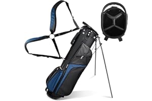 BOBOPRO Golf Stand Bag, Lightweight Golf Bag with Strap and Stand, Golf Carry Bag with 4 Way & 4 Pockets Ideal for The Driving Range, Par 3 and Executive Courses,3.7 pounds