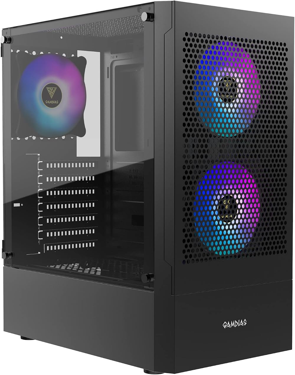 GAMDIAS TALOS E3 MESH ATX Mid-Tower Gaming Case Tempered Glass 3x 120mm ARGB